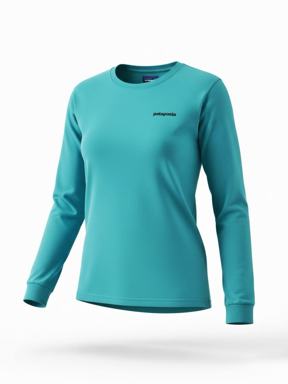 PATAGONIA Long-Sleeved Capilene Cool Daily Graphic Shirt Bright Teal SZ M
